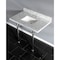 Kingston Brass 36X22 Marble Vanity Top W/ Brass Feet Combo, Marble/ Chrome KVPB3630MBSQ1 - alternate 4